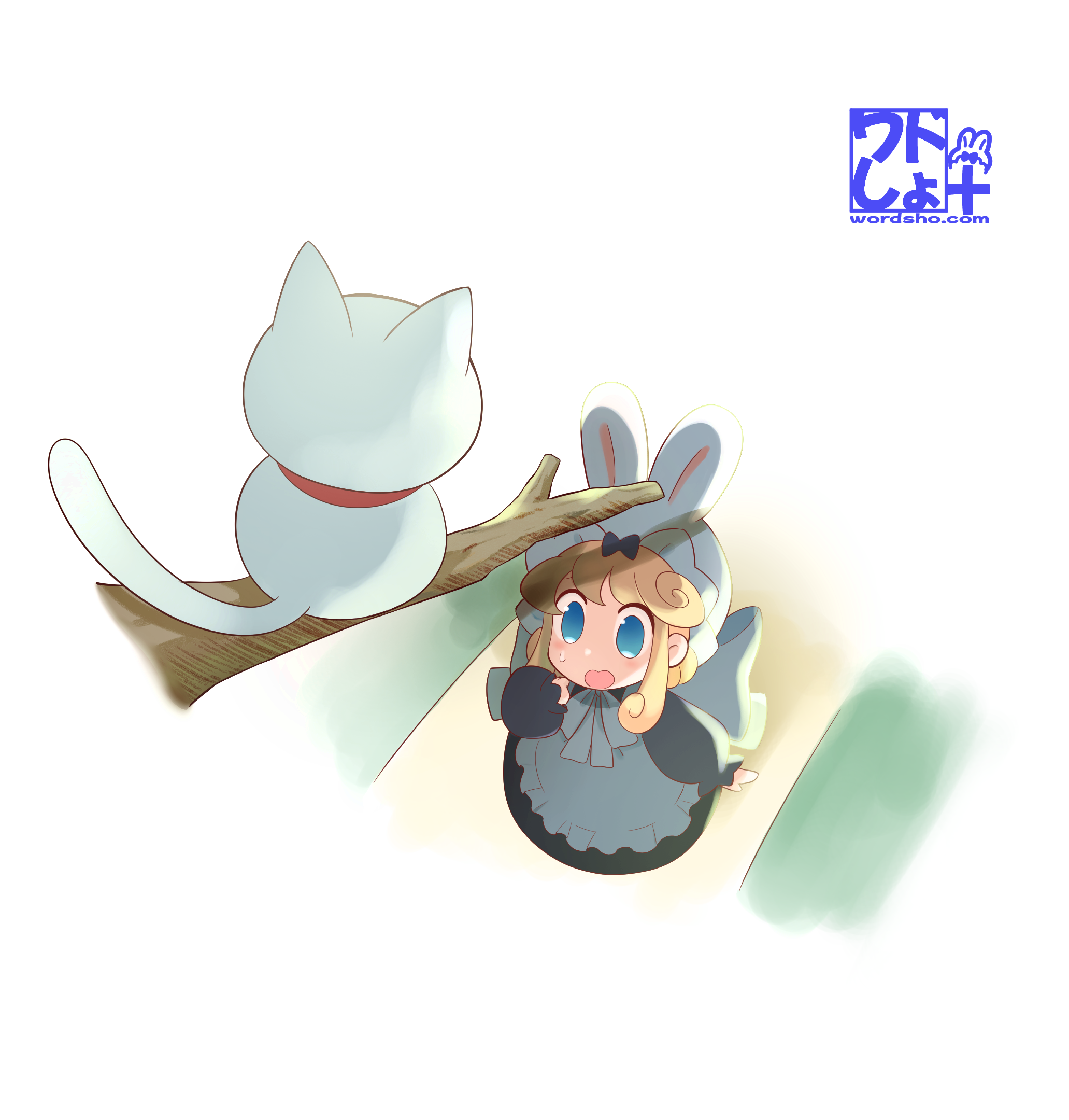 木の上にネコが